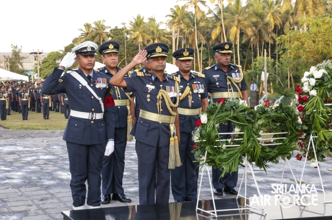 SLAF FALLEN WAR HEROES HONOURED AT THE WAR HEROES MONUMENT SLAF TRADE TRAINING SCHOOL, EKALA